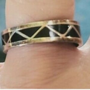 Native American Black Onyx Eternity Band